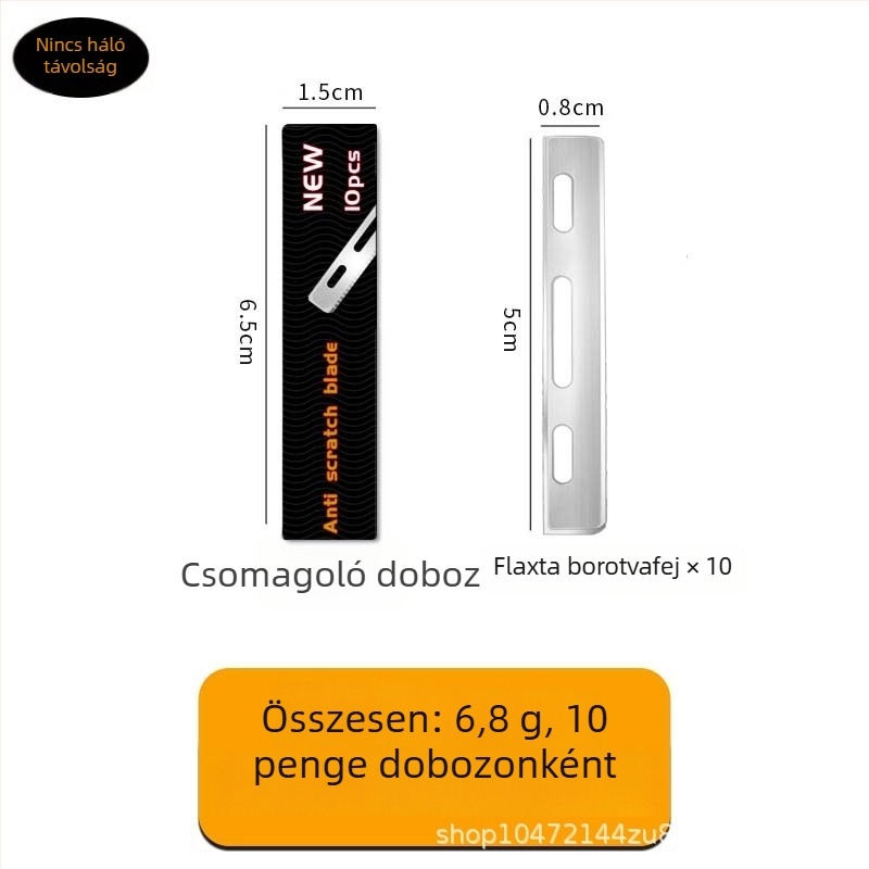 Szemöldökformázó kés acél pengével, márka nélküli, otthoni használatra