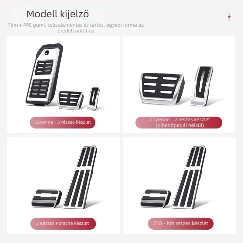 Porsche gáz- és fékpedál készlet — alumíniumötvözet, testreszabott feldolgozás, modell Shenpai-WAP202333