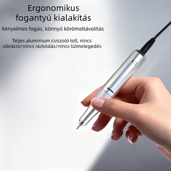 Teljesen automata köröm polírozó intelligens fogantyúval, nagy teljesítményű hordozható készülék körmökhoz, professzionális szalon eszköz beépített tápegységgel