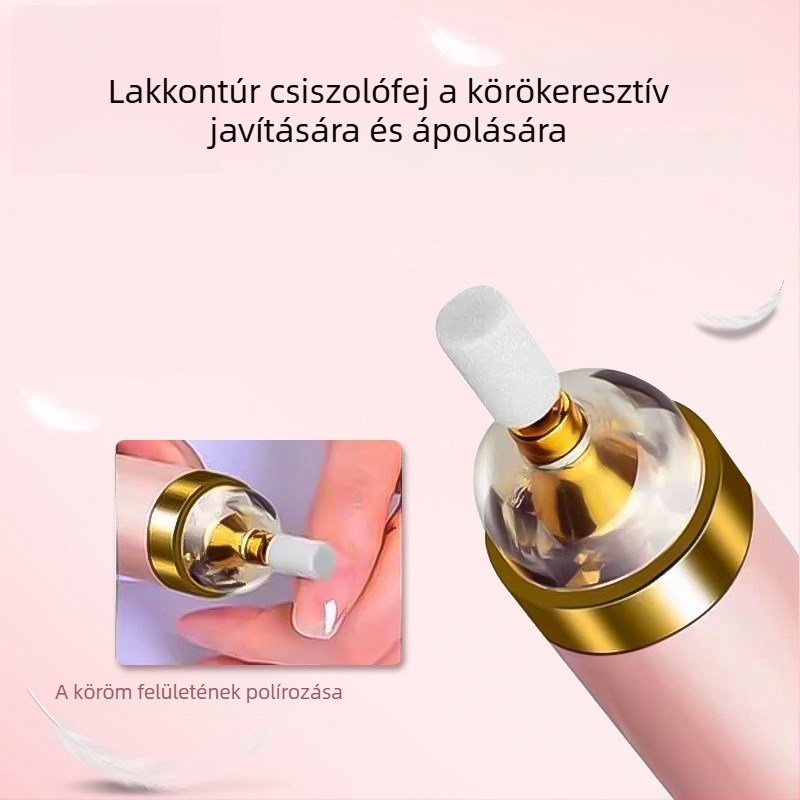 Elektronikus körömcsiszoló fúró manikűrhöz és pedikűrhöz – polírozás, hámlasztás és elhalt bőr eltávolítása; Anyag: műanyag; Kategória: körömdíszítő eszközök; Márka: How Cute; Nettó tartalom: 70.5
