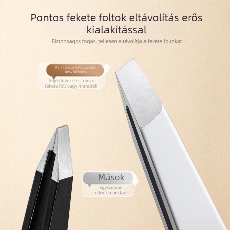 Fekete pöttyök csipesz és szemöldök csipesz – Magas pontosság, ultra vékony, varrás nélküli kialakítás, tisztító eszköz (Márka: Gangya; Importált; Termékszám: 2; Nettó tartalom: 2)