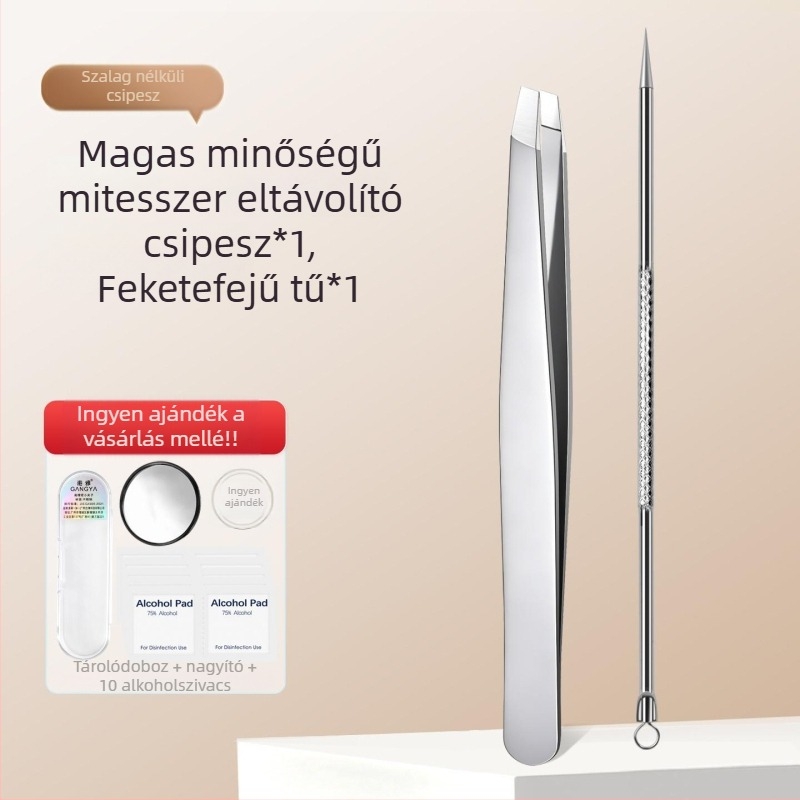 Fekete pöttyök csipesz és szemöldök csipesz – Magas pontosság, ultra vékony, varrás nélküli kialakítás, tisztító eszköz (Márka: Gangya; Importált; Termékszám: 2; Nettó tartalom: 2)