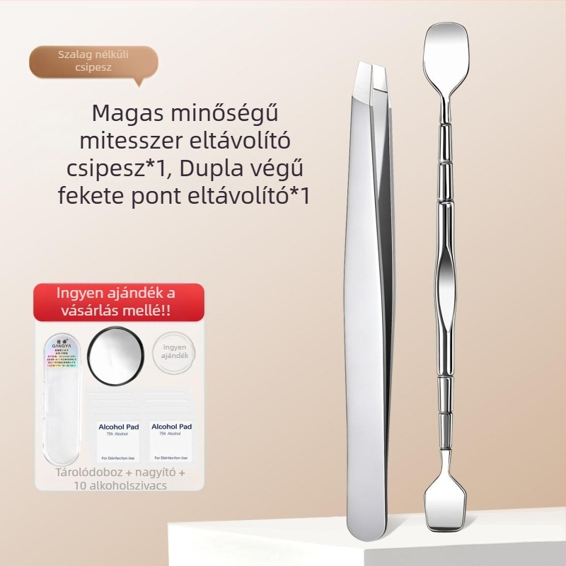 Fekete pöttyök csipesz és szemöldök csipesz – Magas pontosság, ultra vékony, varrás nélküli kialakítás, tisztító eszköz (Márka: Gangya; Importált; Termékszám: 2; Nettó tartalom: 2)