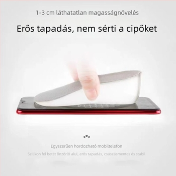 GEL talpbetét cipőkhöz, hátsó félmagasság növelő pár, ütéscsillapítás, uniszex felnőtteknek, sportcipőkhöz, bőr-, casual- és textilecipőkhöz