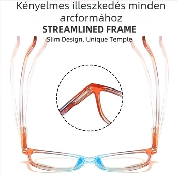Y8083 olvasó szemüveg gradientes tónussal, anti-kék fény védelem, progresszív színű, férfiaknak, HD élesség, anti-fáradtság