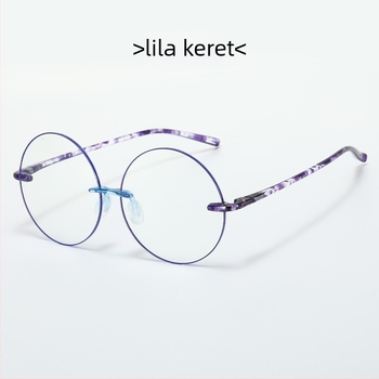 Kékfény elleni, HD olvasó szemüveg, kerek keret, ultra könnyű vékony keret, Arale-stílus, nőknek