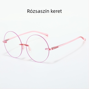 Kékfény elleni, HD olvasó szemüveg, kerek keret, ultra könnyű vékony keret, Arale-stílus, nőknek