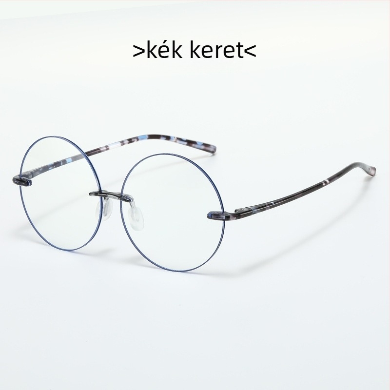 Kékfény elleni, HD olvasó szemüveg, kerek keret, ultra könnyű vékony keret, Arale-stílus, nőknek