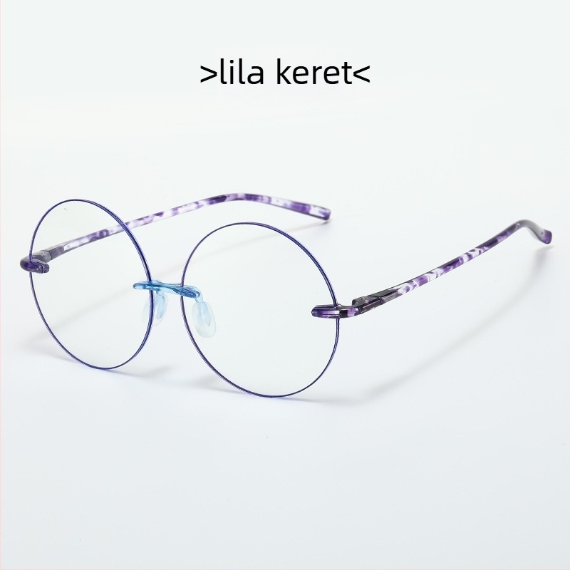 Kékfény elleni, HD olvasó szemüveg, kerek keret, ultra könnyű vékony keret, Arale-stílus, nőknek