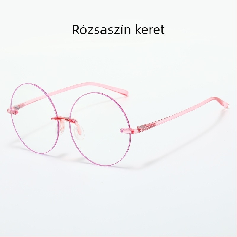 Kékfény elleni, HD olvasó szemüveg, kerek keret, ultra könnyű vékony keret, Arale-stílus, nőknek