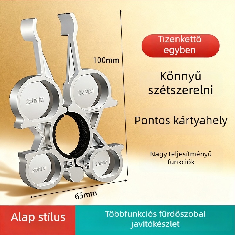 Konyha- és fürdőszobai többfunkciós javító kulcs a csaptele aerátorának eltávolításához és telepítéséhez – ötvözet, modern minimalista stílus, forgatás a használathoz