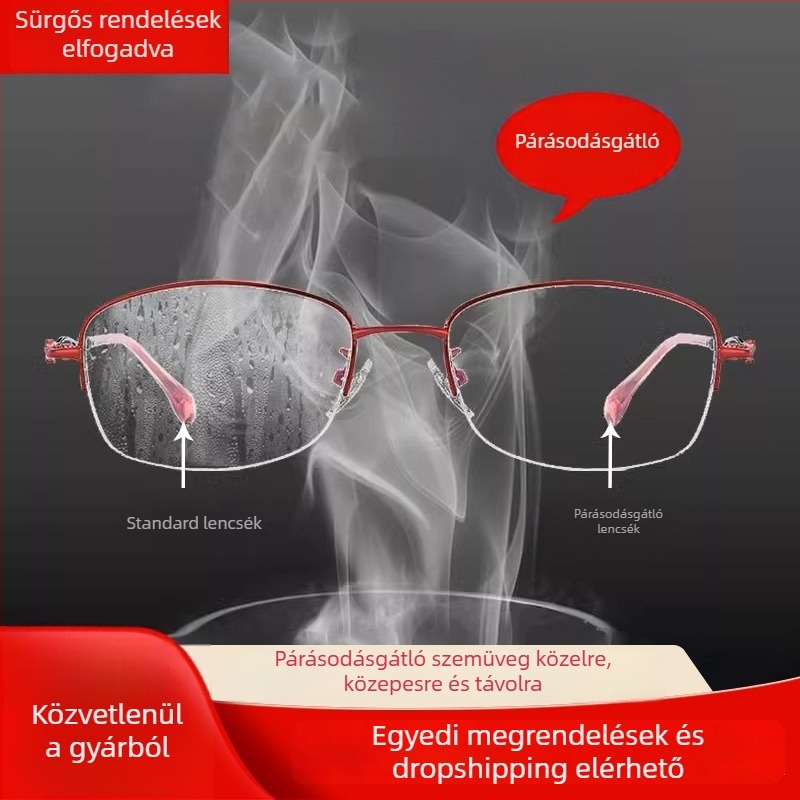 Fotóchromos olvasószemüveg nőknek, HD antifog lencsékkel, presbyopia támogatással, divatos és fiatalos megjelenés, kettős használat távolra és közelre, rövidlátással kompatibilis