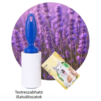 Aromás ruhaszösz-roller, cserélhető papírokkal, műanyagból