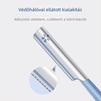 Szemöldöknyíró készlet kés-típusú anti-karcoló pengével – szemöldökhöz és testszőrökhöz – uniszex