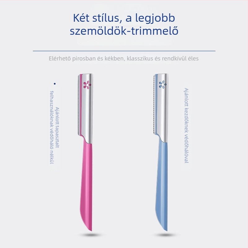Szemöldöknyíró készlet kés-típusú anti-karcoló pengével – szemöldökhöz és testszőrökhöz – uniszex