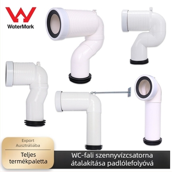 Deweiya PVC WC szennyvízcső - univerzális csatlakozás, modern minimál stílus