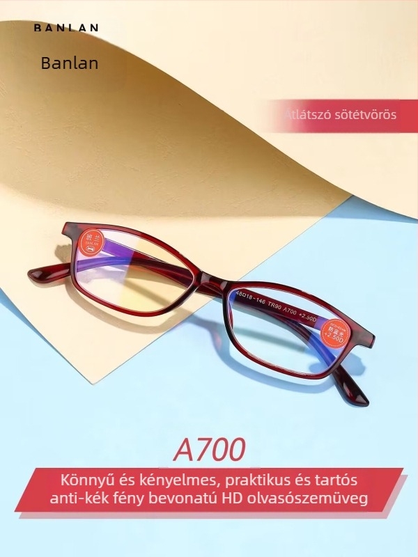 Banlan olvasó szemüveg TR90 felnőtteknek, anti-kék fény, HD élesség, ultra könnyű, teljes keret