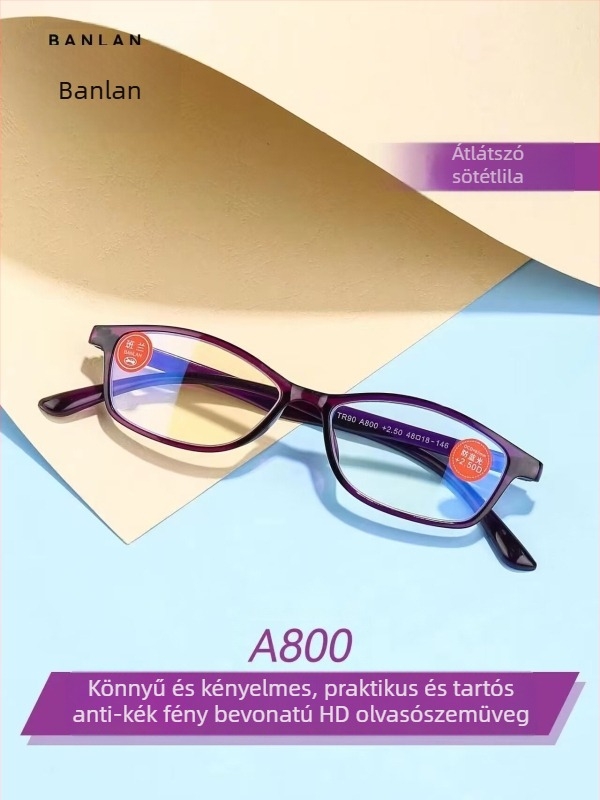 Banlan olvasó szemüveg TR90 felnőtteknek, anti-kék fény, HD élesség, ultra könnyű, teljes keret