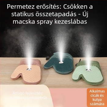 Háziállat-szőrmentesítő kesztyűk – anti-sztatikus, gubancok oldása és masszázs, univerzális méret, Anyag: TPR + textile