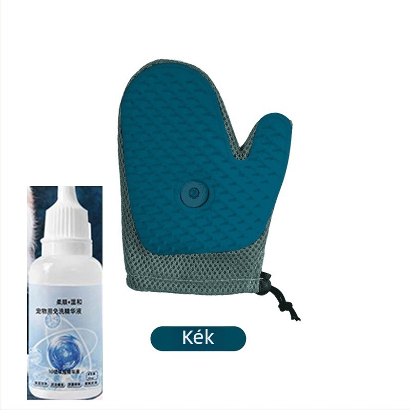 Háziállat-szőrmentesítő kesztyűk – anti-sztatikus, gubancok oldása és masszázs, univerzális méret, Anyag: TPR + textile