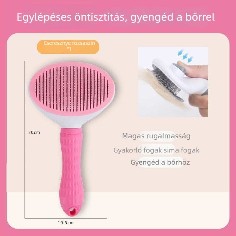 Kutya- és macska szőrtelenítő fésű – tűs fésű háziállatok ápolásához
