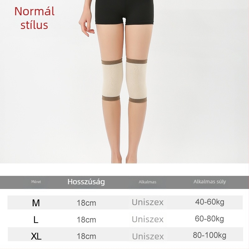 Serenity kötött meleg térdvédők fleece bélés, anyag: poliészter; felnőtteknek; alkalmasak kerékpározásra, hegymászatra, jóga és táncra; melegen tartás 6 óráig