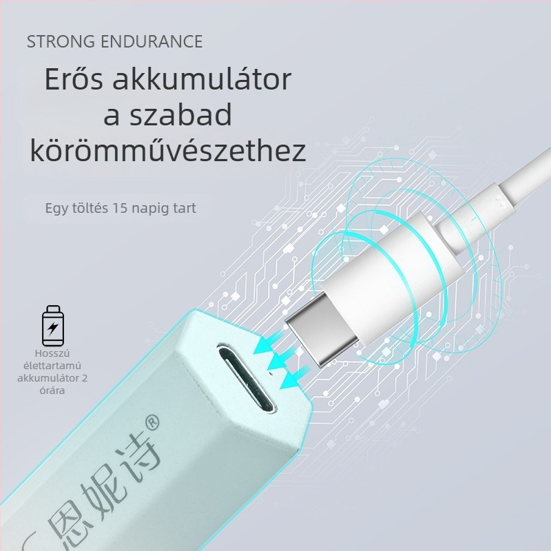 Hatszögletű kézben tartható fototerápiás lámpa manikűrhöz, újratölthető akkumulátorral