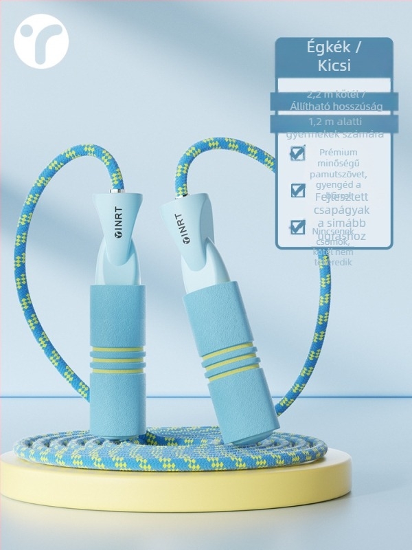 Kötél ugrókötél – fonott kötélből készült, közönséges típus, első osztályos diákoknak, 5 éves kortól, 2024 ősz kiadás