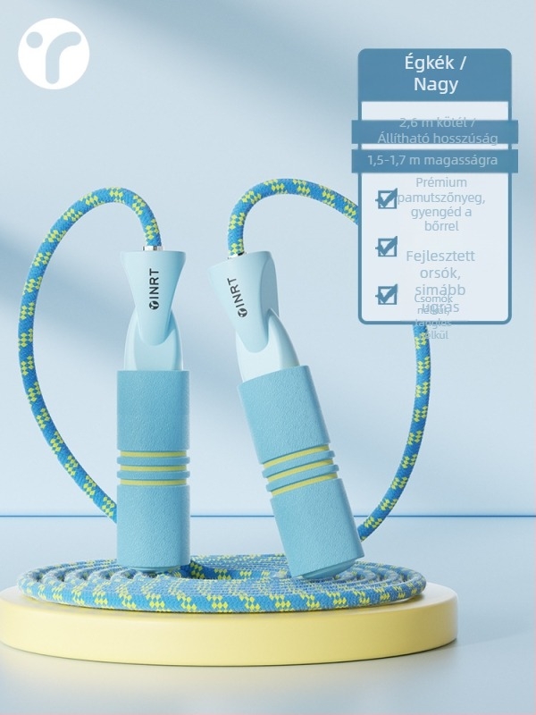 Kötél ugrókötél – fonott kötélből készült, közönséges típus, első osztályos diákoknak, 5 éves kortól, 2024 ősz kiadás