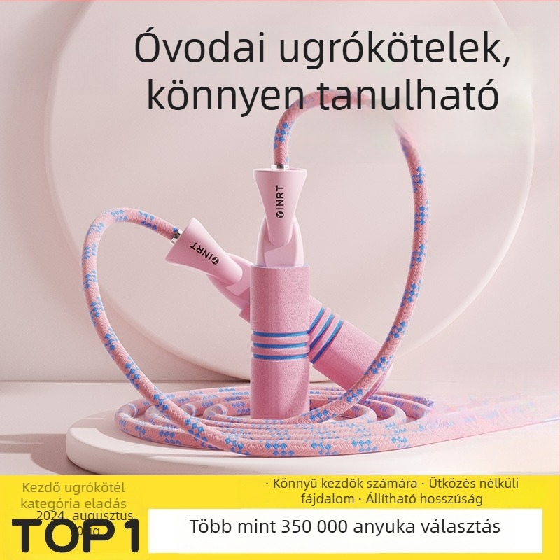 Kötél ugrókötél – fonott kötélből készült, közönséges típus, első osztályos diákoknak, 5 éves kortól, 2024 ősz kiadás