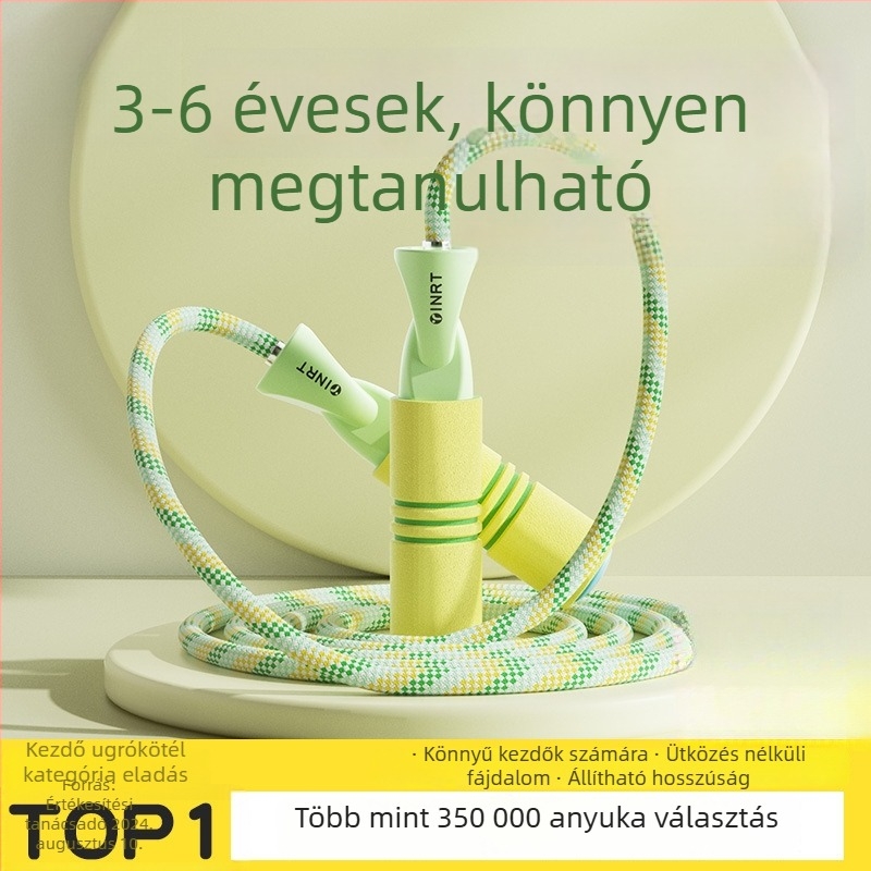 Kötél ugrókötél – fonott kötélből készült, közönséges típus, első osztályos diákoknak, 5 éves kortól, 2024 ősz kiadás