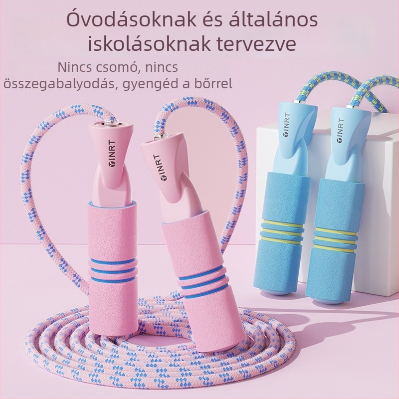 Kötél ugrókötél – fonott kötélből készült, közönséges típus, első osztályos diákoknak, 5 éves kortól, 2024 ősz kiadás