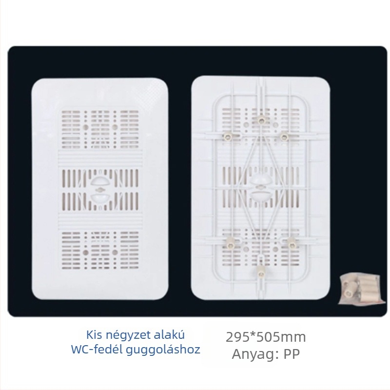 Guggoló WC fedél, szagzáró, PP anyagból, injekciós öntés, kínai stílus, származás Renqiu, Hebei