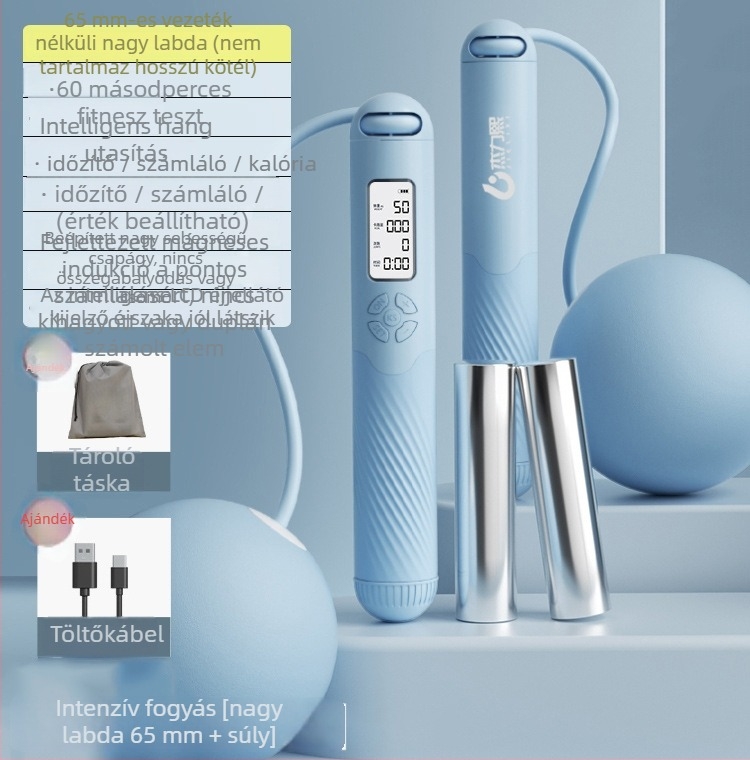 Vezeték nélküli okos ugrókötele számolóval, újratölthető, 2,8 m, fogantyú ABS+TPR