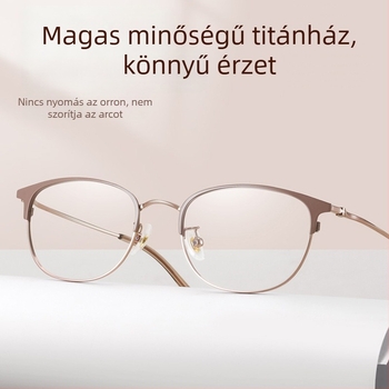 Női preszbiopiás szemüveg, kiváló élességgel, olvasó szemüveg titánium kerettel és kékfény-szűrővel 7026