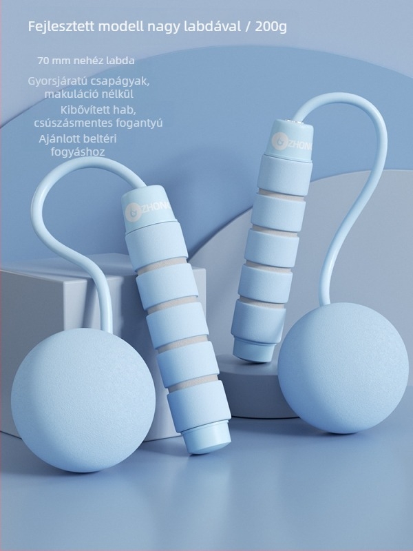 Vezeték nélküli ugrókötél súlyozott golyóval — PVC anyag; specifikáció: 3; alkalmas fitness berendezésekhez, sporttrendekhez; nem gyerekeknek