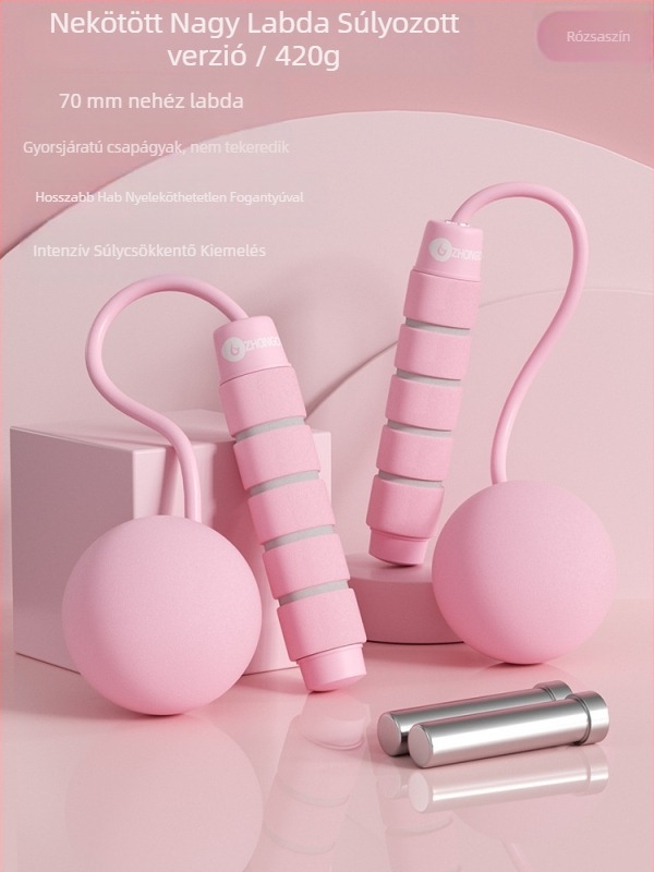 Vezeték nélküli ugrókötél súlyozott golyóval — PVC anyag; specifikáció: 3; alkalmas fitness berendezésekhez, sporttrendekhez; nem gyerekeknek