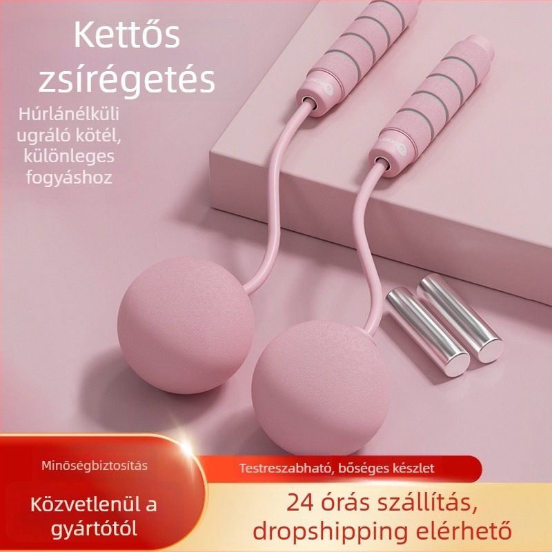 Vezeték nélküli ugrókötél súlyozott golyóval — PVC anyag; specifikáció: 3; alkalmas fitness berendezésekhez, sporttrendekhez; nem gyerekeknek