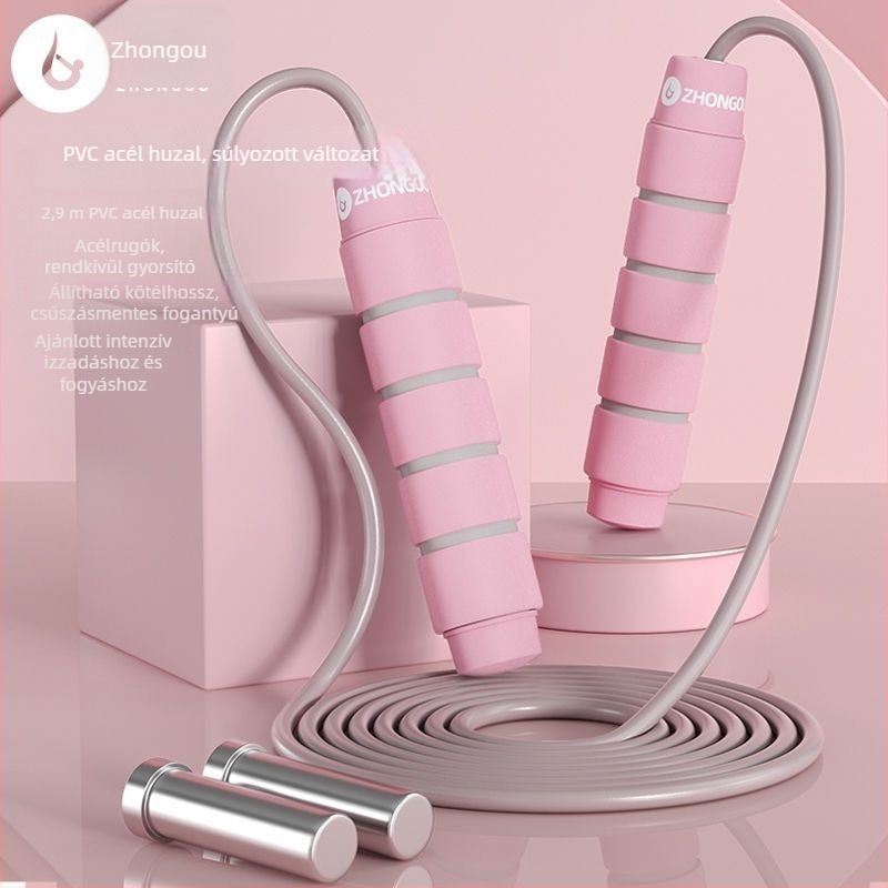 Vezeték nélküli ugrókötél súlyozott golyóval — PVC anyag; specifikáció: 3; alkalmas fitness berendezésekhez, sporttrendekhez; nem gyerekeknek