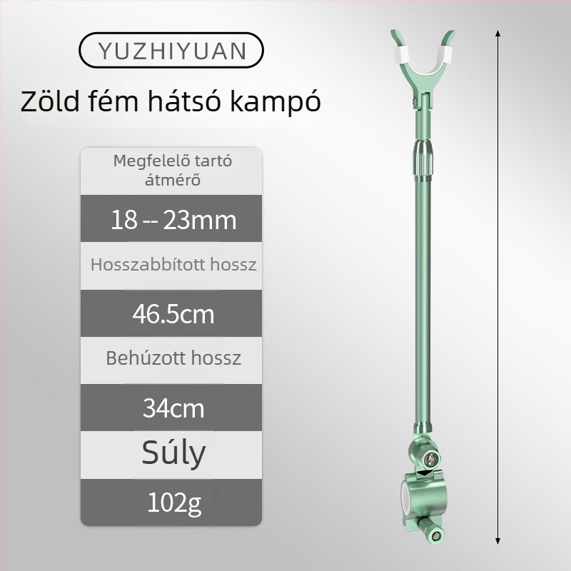 Horgászbot tartó alumíniumötvözet – Hátsó akasztás, csúszásmentes (Márka: Source of fishing; Anyag: alumíniumötvözet)
