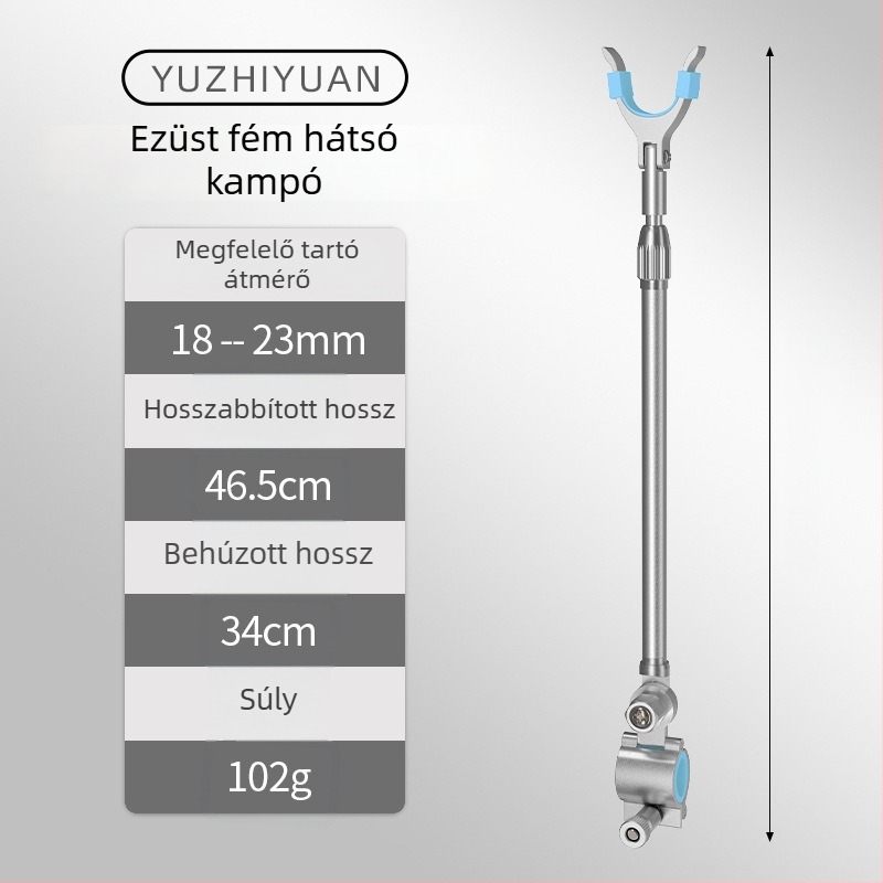 Horgászbot tartó alumíniumötvözet – Hátsó akasztás, csúszásmentes (Márka: Source of fishing; Anyag: alumíniumötvözet)