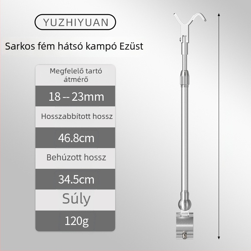 Horgászbot tartó alumíniumötvözet – Hátsó akasztás, csúszásmentes (Márka: Source of fishing; Anyag: alumíniumötvözet)