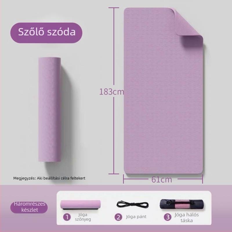 Amman jóga matrac, TPE, 6/8 mm, 500/560/700 g, egyszínű minta