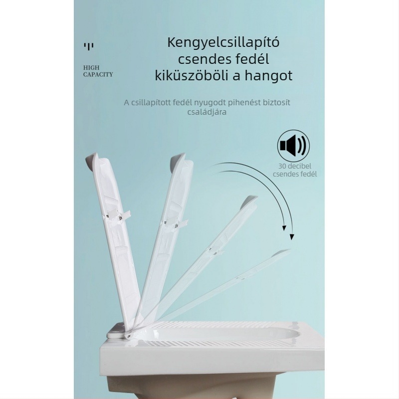 ABS guggolós WC fedél, víztartállyal, elülső lefolyóval, OEM logó, modern dizájn