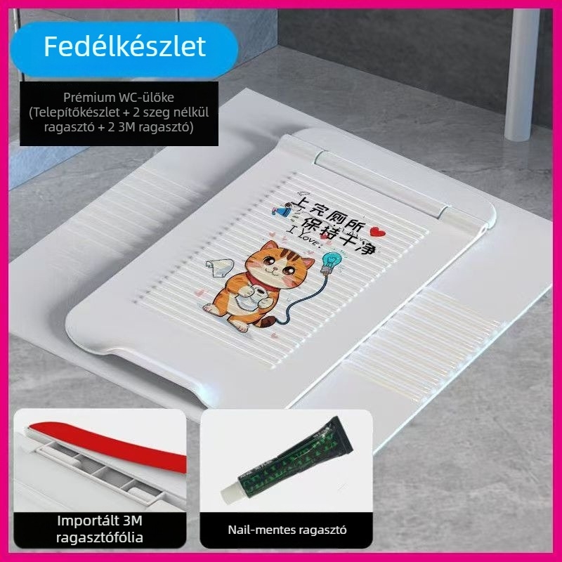 ABS guggolós WC fedél, víztartállyal, elülső lefolyóval, OEM logó, modern dizájn