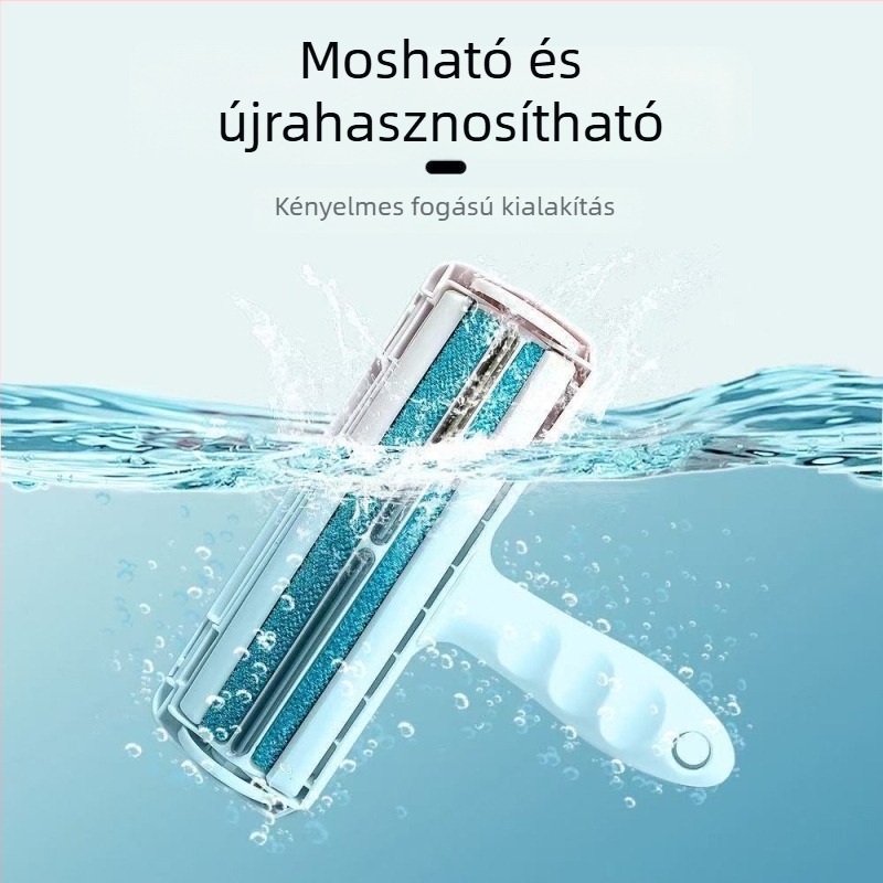 Cool Claw háziállat görgőskefé macskák és kutyák szőrének eltávolításához — egygombos szőrgazdálkodás, négyzet alakú fej, PP anyag