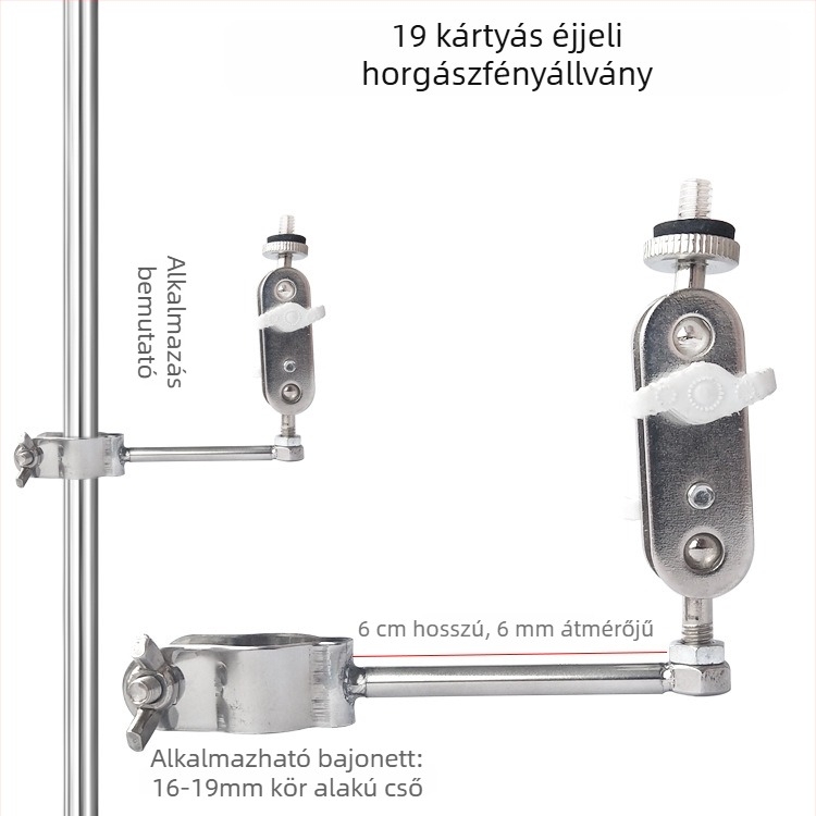 DIY Módosított horgászbot tartó, telefon élő közvetítéshez állvány, éjszakai horgászlámpa, csali tálca