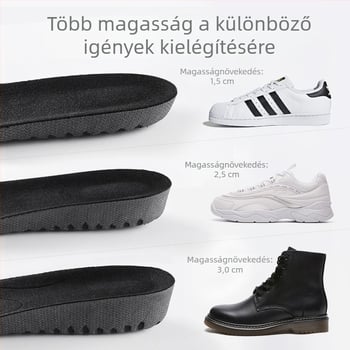 3 cm belső magasságot növelő talpbetét, teljes talpbetét, lélegző méhsejt mintázatú, ütéscsillapító, férfiak és nők számára