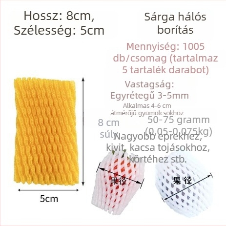 Formázott EPE gyöngyház habból készült gyümölcs hálófedél – tömörített, lélegző védőtasak friss gyümölcsökhöz