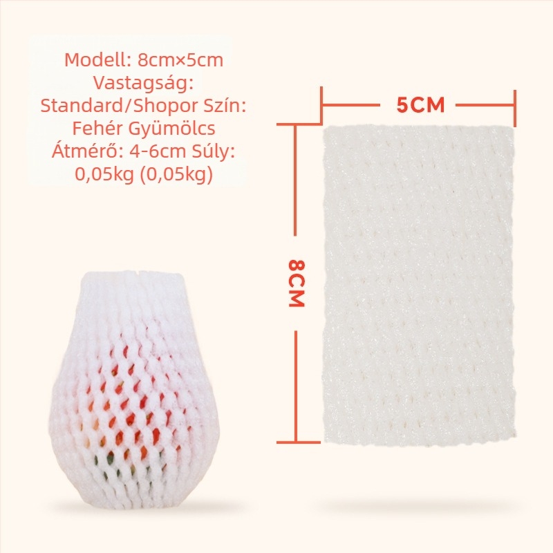 Formázott EPE gyöngyház habból készült gyümölcs hálófedél – tömörített, lélegző védőtasak friss gyümölcsökhöz